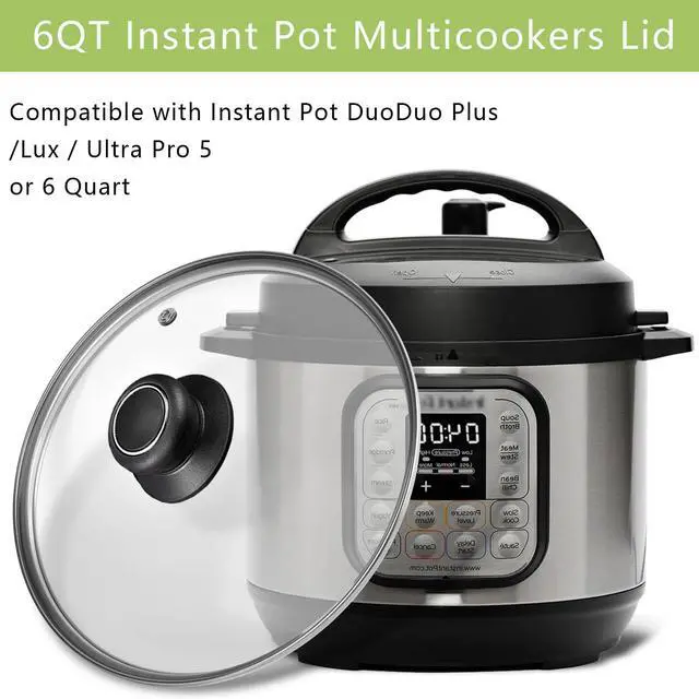 Alt view image 2 of 7 - Glass Lid for Instant Pot 6 QT, 9.1 Inch Pressure Cooker Replacement Accessories, Heat-resistant Handle, Clear