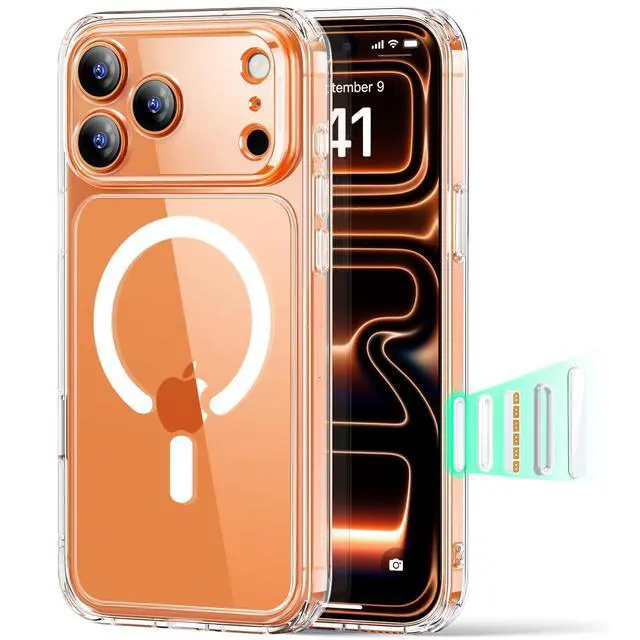 Main image of for iPhone 17 Pro Max Case, Camera Control Cover, Compatible with MagSafe, Shockproof Military-Grade Protection, Magnetic Phone Case for iPhone 17 Pro Max, Classic Hybrid Case, Clear