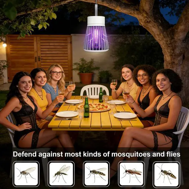 Alt view image 5 of 7 - Bug Zapper Outdoor and Indoor Rechargeable 2 in 1 Wireless Mosquito Killer Lamp 1200mAh Electric Trap Ideal Bug Zapper Indoor for Patio, Home, Backyard, Yard, Garden, Campsite