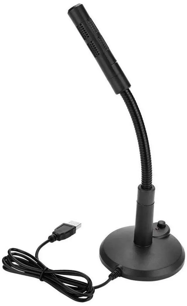 Main image of ASHATA USB PC Microphone, Portable Directional Mic with Noise Canceling, Flexible Gooseneck, for Laptop, Desktop, Singing, Podcasting, Voice Recording