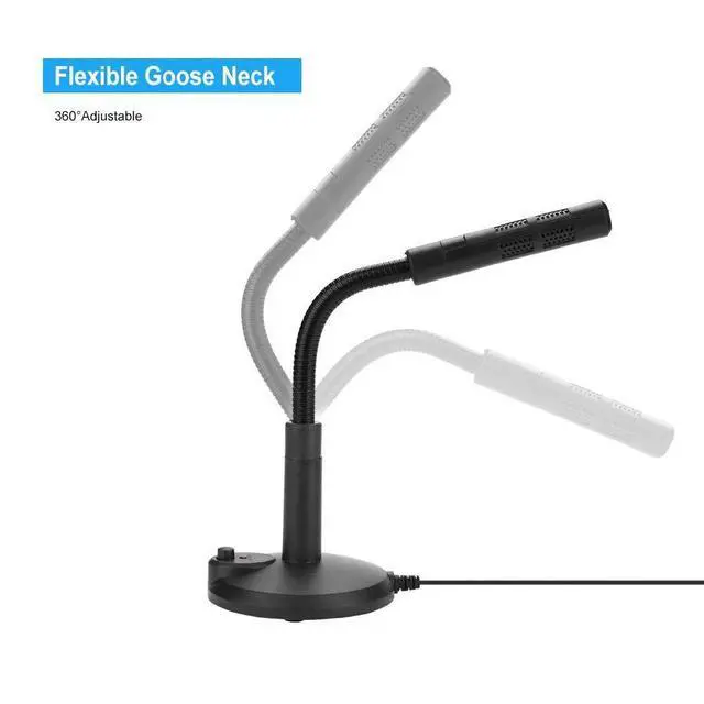 Alt view image 3 of 6 - ASHATA USB PC Microphone, Portable Directional Mic with Noise Canceling, Flexible Gooseneck, for Laptop, Desktop, Singing, Podcasting, Voice Recording