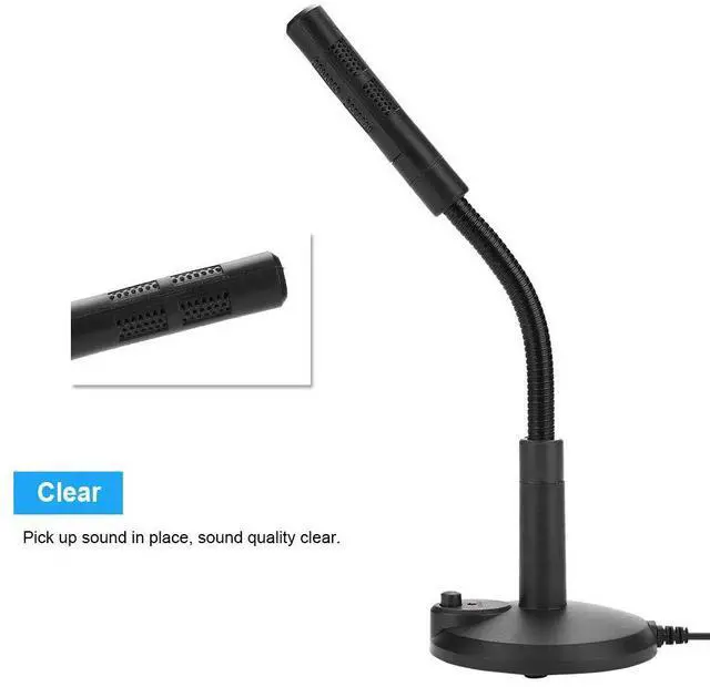 Alt view image 4 of 6 - ASHATA USB PC Microphone, Portable Directional Mic with Noise Canceling, Flexible Gooseneck, for Laptop, Desktop, Singing, Podcasting, Voice Recording