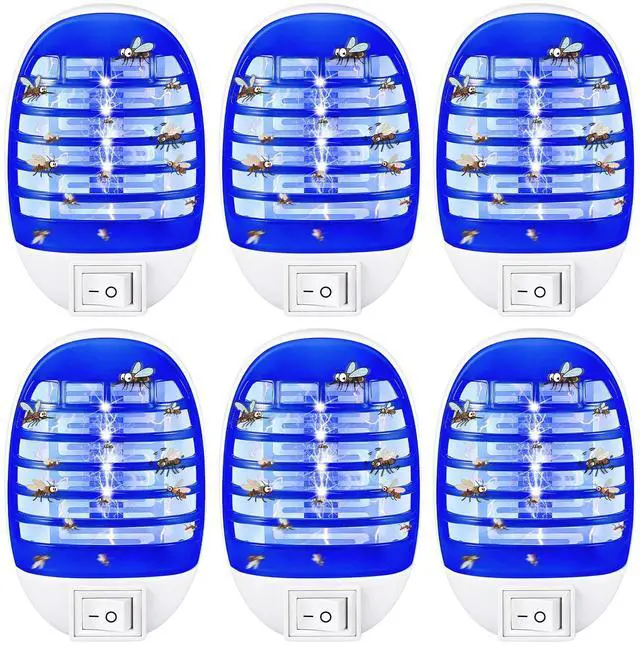 Main image of 2026 Upgraded Bug Zapper Indoor Plug in Powerful UV Mosquito Zapper Silent Bug Light Trap Electric Fly Trap & Mosquito Killer for Baby Room, Kitchen, Bedroom, Office 6 Pack