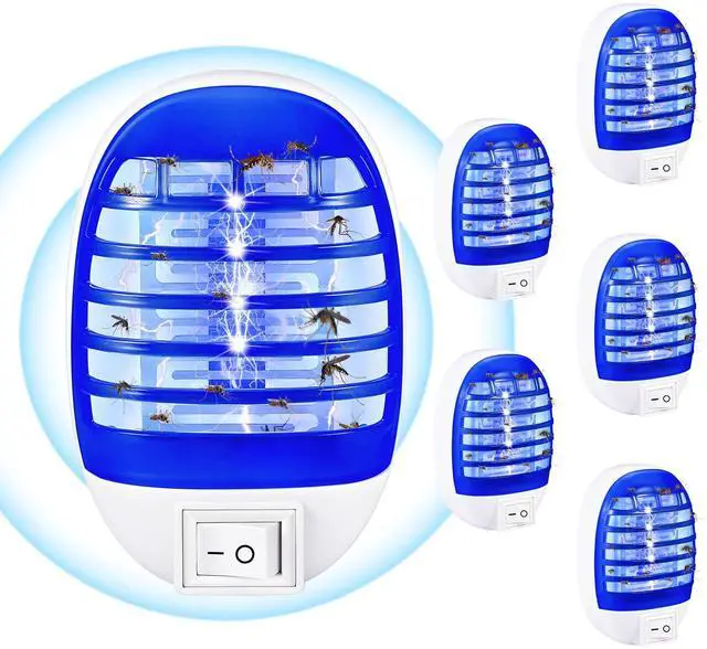 Main image of 2026 Plug in Bug Zapper for Indoor Use 6 Pcs, Electronic Mosquito Zappers Indoor Bug Zapper Plug in for Flying Insect Automatic Mosquito Trap with Led Light for Patio, Bedroom, Kitchen, Office