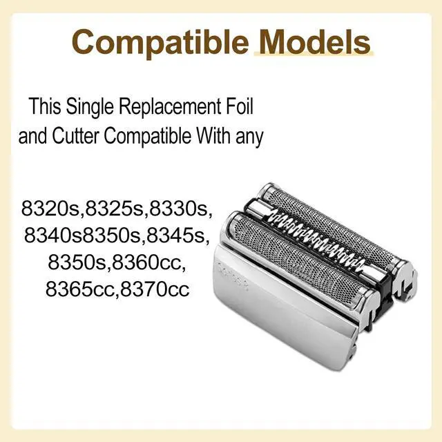 Alt view image 4 of 6 - Series 8 Replacement Head 83m for Electric Shaver, S8 Replacement Head Compatible with Razor New Generation 8370cc, 8340s, 8350s, 8467
