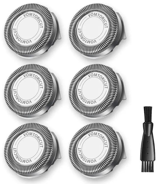 Main image of SH30 Replacement Heads Compatible with Shaver Series 3000, 2000, 1000 and S500, S5000 Rounded, SH30 ComfortCut Shaving Heads Powerful Performance, Self-Sharpening, 6 Pieces