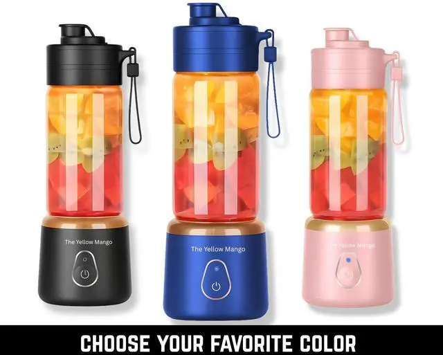 Alt view image 7 of 7 - Portable Glass Blender Cup, Electric USB Mini Juicer Blender for Shakes and Smoothies, 500ml, 12 Stainless Steel Blades, Rechargeable, Lightweight, Black, Ideal for Travel & Gym (Pink)