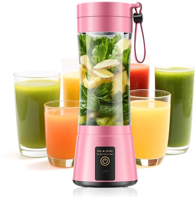 Main image of Portable Blender for Smoothies & Shakes - Cordless Personal Size Blender with 6 Blades, 380Ml Juice Cup, Lightweight, Freshly Squeezed for Picnic/Sports/Office