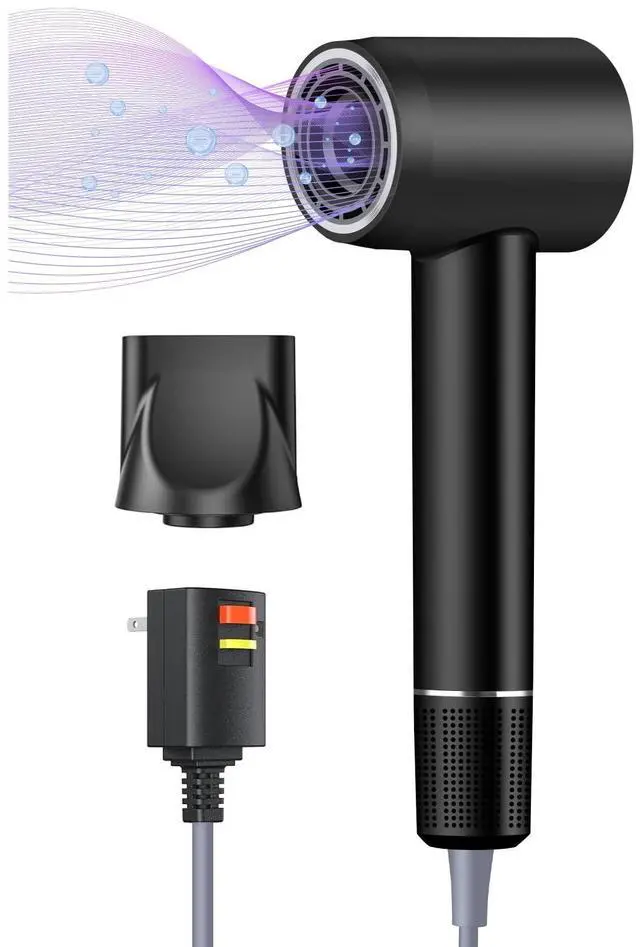 Main image of Negative Ionic High-Speed Hair Dryer with 11,0000 RPM Brushless Motor for Fast Drying, Professional Blow Dryer with Nozzle, Low Noise Hairdryer for Salon Home Travel