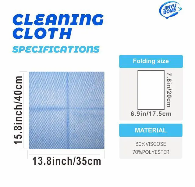 Main image of Disposable Kitchen Cleaning Cloths Dish Towels Dish Cloth Reusable Cloths for Kitchen, Bathroom, Household Cleaning (Blue 100 Pack)