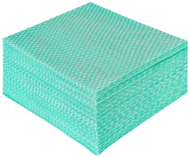 Main image of Disposable Dish Towels and Cloths, Reusable Wipes, 50 Count/Pack, Green