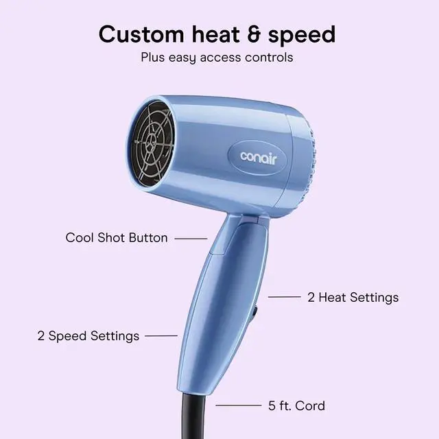 Alt view image 4 of 7 - Compact Travel Dual Voltage Hair Dryer
