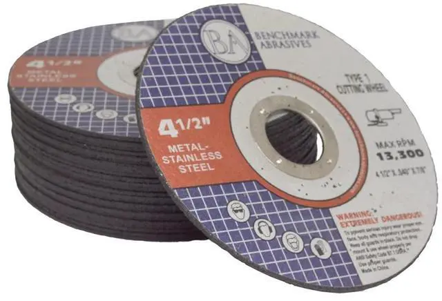 Alt view image 2 of 4 - Grinder Cut Off Wheels 4 1/2 Inch Aluminum Oxide Thin Type 1 Angle Grinder Cutting Disc for Metal & Stainless Steel - .040" Thick 7/8" Arbor, Fast Grinder Cutting Wheel - 25 Pack