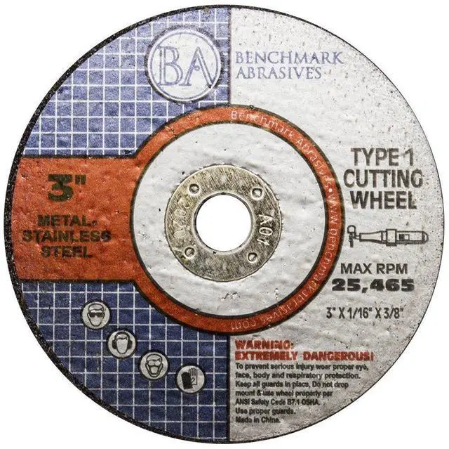 Alt view image 3 of 6 - 3 Inch Aluminum Oxide Thin Type 1 Grinder Cut Off Wheels, 1/16" Thick 3/8" Arbor for Metal and Stainless Steel Die Grinder Cutting Disc, Grinding Cutting Wheel - 25 Pack