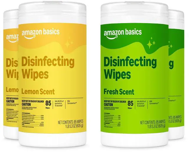 Main image of Disinfecting Wipes, Lemon & Fresh Scent, Sanitizes, Cleans, Disinfects, Deodorizes, 340 Count (4 Packs of 85), Packaging May Vary
