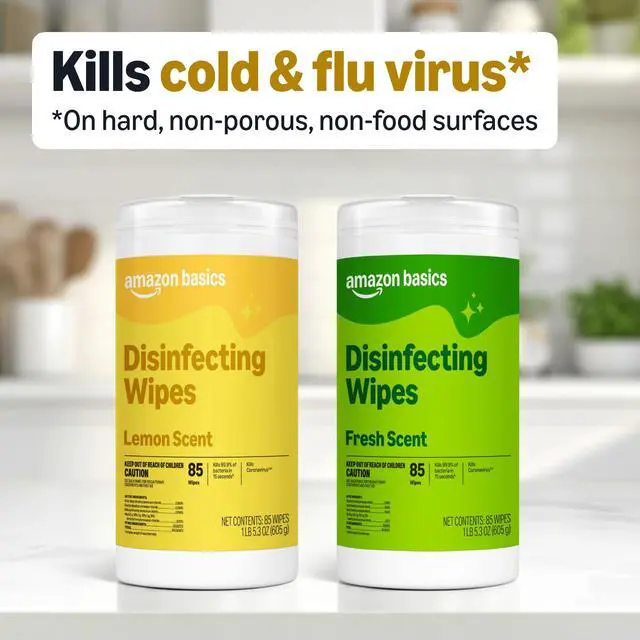 Alt view image 4 of 6 - Disinfecting Wipes, Lemon & Fresh Scent, Sanitizes, Cleans, Disinfects, Deodorizes, 340 Count (4 Packs of 85), Packaging May Vary