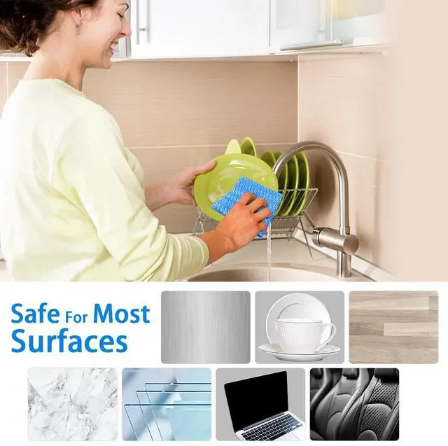 Alt view image 3 of 5 - Cleaning Wipes, Reusable Paper Towels, Disposable Towels, Domestic Wipes for Dish&Kitchen, 50 Count Multi-Purpose Cleaning Dish Rags, 12 * 12 Inch