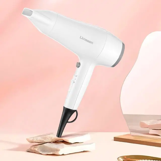 Alt view image 3 of 7 - 1875W Compact Hair Blow Dryer with Diffuser & Concentrator, White