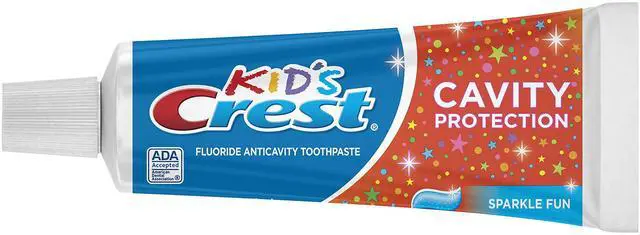 Alt view image 2 of 6 - Kid's Cavity Protection Toothpaste, Crest Kids Toothpaste, For Children And Toddlers 2+, Sparkle Fun, 4.6 Oz (Pack of 3), Toothpaste For Kids, Packaging may vary