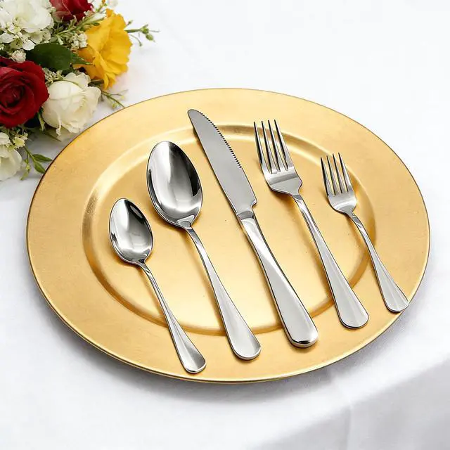 Alt view image 5 of 5 - 20 Piece Silverware Set,for Home,Kitchen,Restaurant.Flatware Set,Stainless Steel Cutlery Utensil Set include Forks,Knives,Spoons