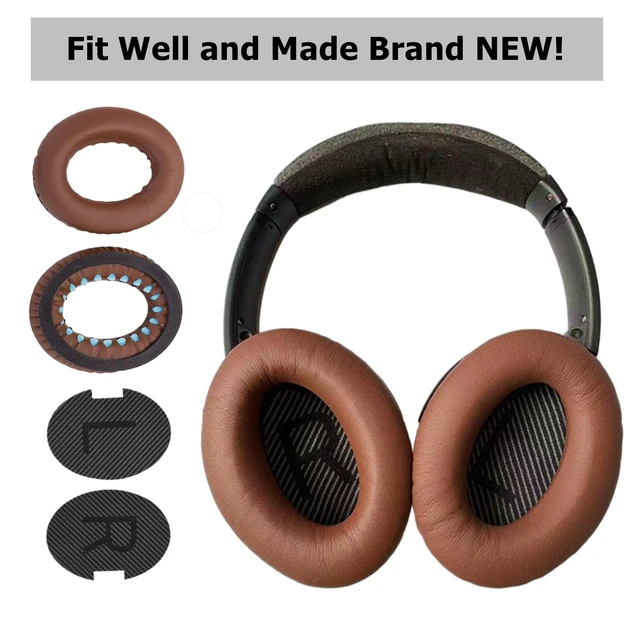 Alt view image 4 of 6 - Headphones Replacement Ear Pads Cover, EarPads Cushion for Bose Quietcomfort QC15 QC25 QC35 35 ii -1 Pair (Brown)