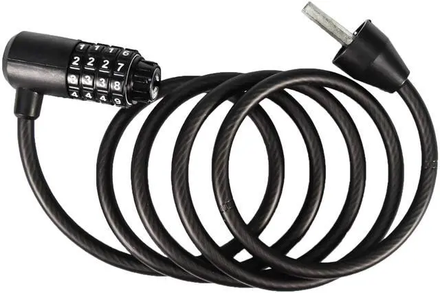 Main image of KryptoFlex Bike Lock Cable, 5FT Long 8mm Thick Braided Steel Cable Anti-Theft Security Lock for Outdoor Equipment, Combination/Key Bike Lock
