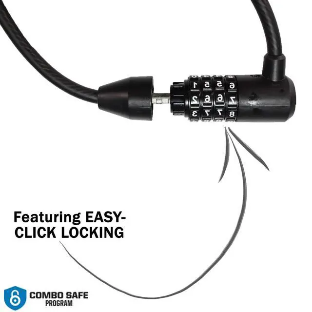 Alt view image 4 of 4 - KryptoFlex Bike Lock Cable, 5FT Long 8mm Thick Braided Steel Cable Anti-Theft Security Lock for Outdoor Equipment, Combination/Key Bike Lock