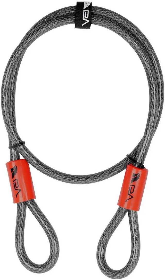 Main image of 4FT Heavy-Duty Security Cable Lock with Loops Extra Thick 10mm (3/8") Braided Steel, Cut-Resistant & Weatherproof Wire Cable for Padlock, Gate, Bike, Motorcycle & Outdoor Equipment