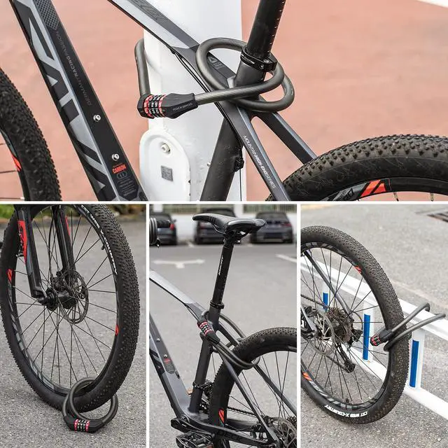Alt view image 7 of 7 - Specialized Bike Lock Cable, 5 Digit Bike Lock Combination, 47 Inch Bike Wheel Lock, Master Lock Cable for Road Bike, MTB, Motorcycle, Stroller, Ladders, Gates