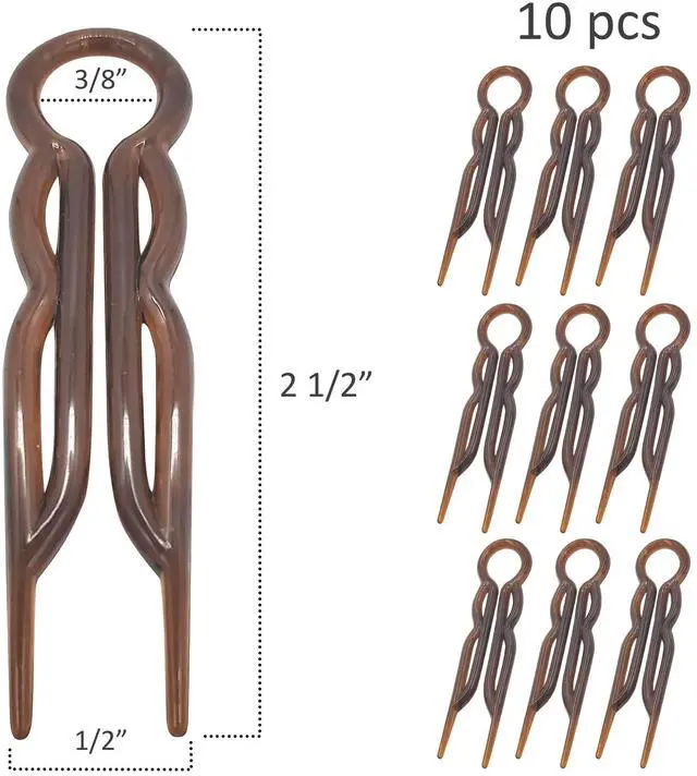 Alt view image 2 of 6 - Magic-Grip Hairpins, 10 Styling Updo U-Pins for Strong Hold