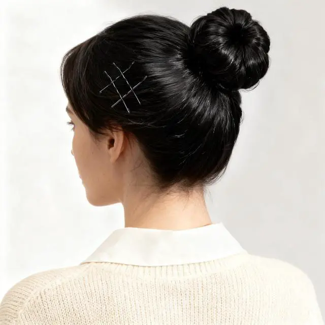 Alt view image 2 of 7 - 400 Counts Bobby Pins Hair Pins Set for Women, Black 2inch Bobby Pins for Buns, 2.36inch Black U Shaped Hair Pins for Styling, Hair Accessories for Women, Wedding