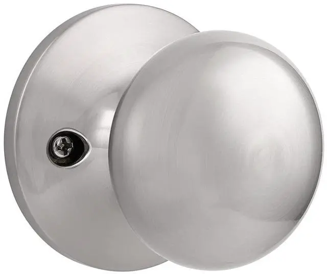 Main image of Dummy Door Knob,Stain Nickel Finish, Single Side Flat Ball Style, Non-Turning Closet French Door Handle, 1 Pack