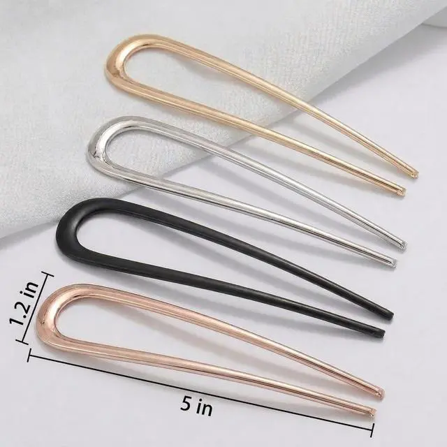 Alt view image 2 of 7 - French Hair Pins for Women, 4 Pcs French Twist Hair Pins for buns