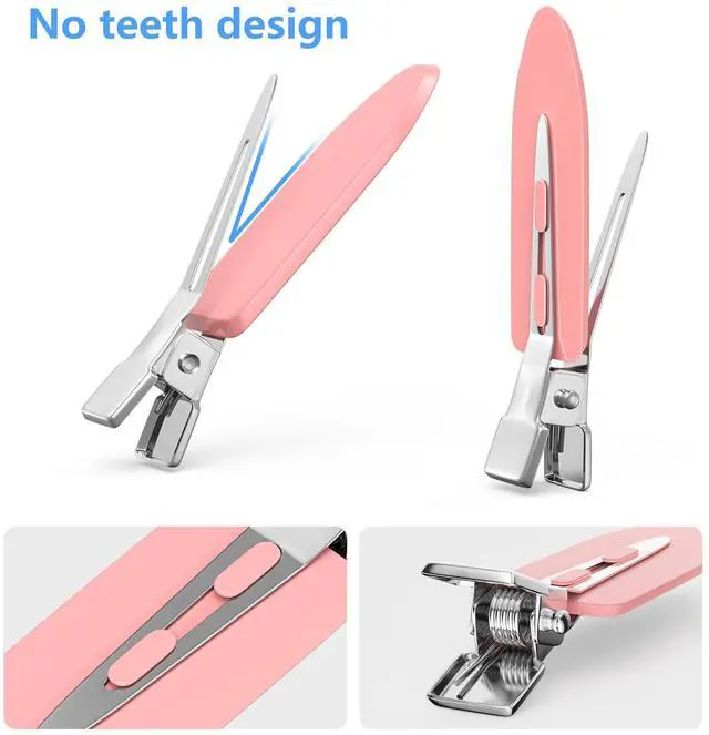 Alt view image 5 of 7 - 30PCS Metal Alligator Hair Clips, Duck Billed Salon Styling Clips with Holes, Heavy Duty Silver Hair Pins for Women, DIY Bows & Home Use (30 Mixed Sizes)