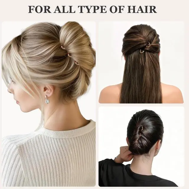 Alt view image 5 of 7 - 10 PCS 2.83 in Small French Hair Pins for Women, Prestige Hair Pins for All Hair, Curved Shape for Better Head Fit Hair Accessories, Serrated Anti-Slip Design Hairpins