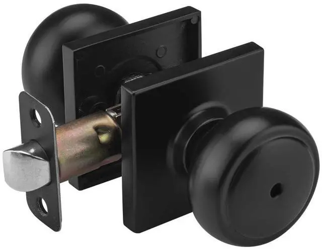 Main image of Black Door Knobs Interior, Coastal Door Knob with Lock,Heavy Duty Doorknob for Bath & Bedroom