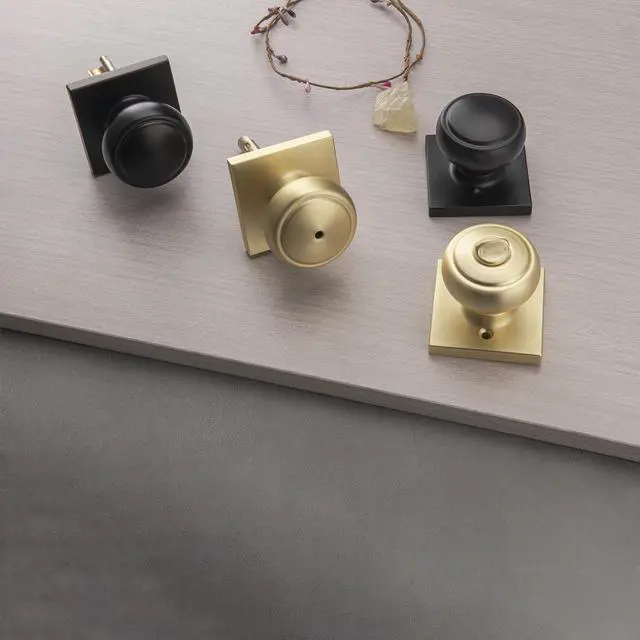 Alt view image 5 of 6 - Black Door Knobs Interior, Coastal Door Knob with Lock,Heavy Duty Doorknob for Bath & Bedroom