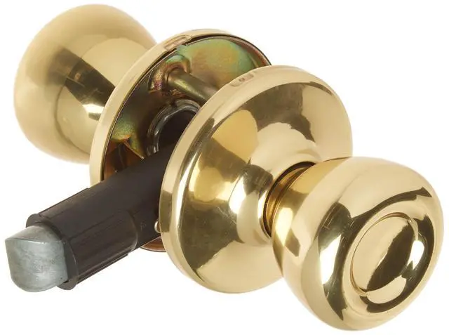 Alt view image 4 of 7 - Mobile Home Interior Passage Door Knob, Handle For Closet and Hallway Doors, Non-Locking Doorknob in Polished Brass