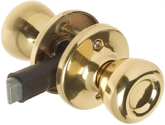 Alt view image 5 of 7 - Mobile Home Interior Passage Door Knob, Handle For Closet and Hallway Doors, Non-Locking Doorknob in Polished Brass