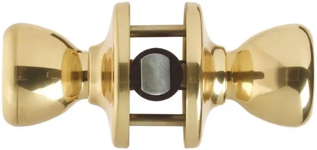 Alt view image 3 of 7 - Mobile Home Interior Passage Door Knob, Handle For Closet and Hallway Doors, Non-Locking Doorknob in Polished Brass