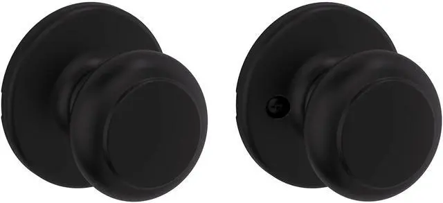 Alt view image 4 of 7 - Cove Interior Passage Door Knob, Handle For Closet and Hallway Doors, Non-Locking Doorknob, Matte Black