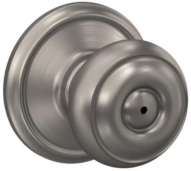 Main image of F40 GEO 619 Georgian Door Knob, Bed & Bath Privacy Lock, Satin Nickel