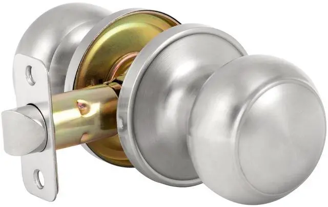 Main image of Passage Door Knob, Satin Nickel Door Knobs Keyless Doorknobs for Interior Doors, Hallway, Closet and More, No Locking Door Handle, 1 Pack