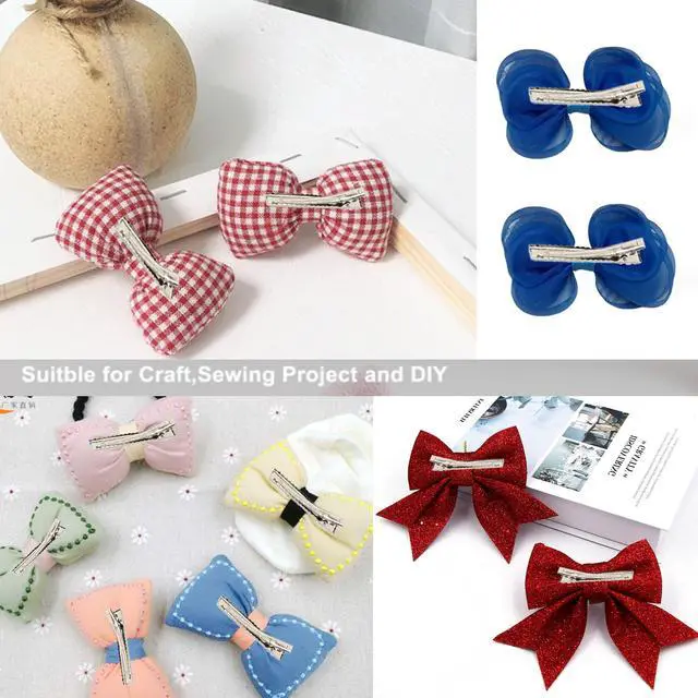 Alt view image 4 of 6 - 45Pcs Metal Hair Accessories Set: Alligator Hair Clips for Bow Making, 3 Sizes Silver Hair Curlers, Salon Grips, DIY Hairpins with Case