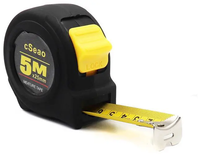 Main image of Steel Retractable Tape Measure, Easy Read, 16 ft / 5M, Black