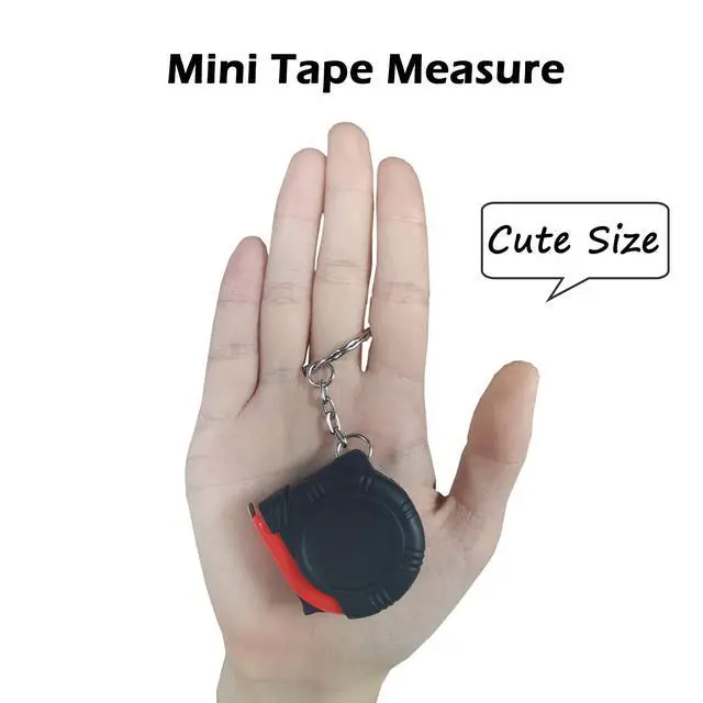 Alt view image 2 of 6 - 1m/3ft Retractable Tape Measure Mini Keychain Metric/Inch Measuring Tape Portable Tape Ruler with Stable Slide Lock for Body Measuring, Kids