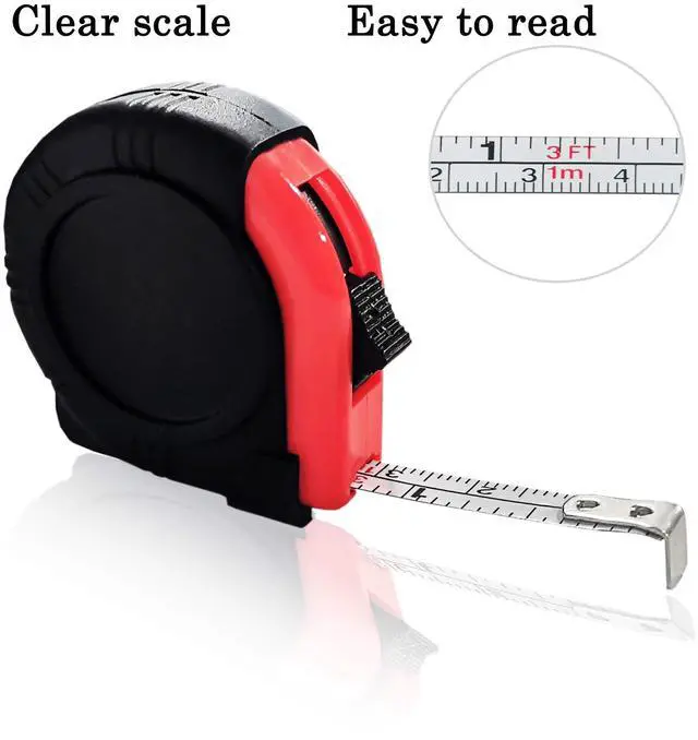 Alt view image 4 of 6 - 1m/3ft Retractable Tape Measure Mini Keychain Metric/Inch Measuring Tape Portable Tape Ruler with Stable Slide Lock for Body Measuring, Kids