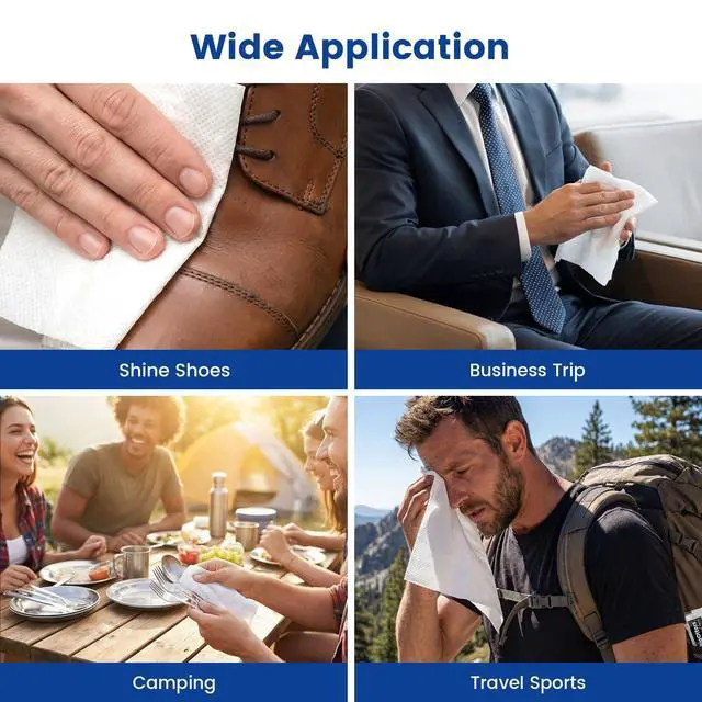 Alt view image 6 of 7 - 100PCS Compressed Towels, Disposable Face Towels for Travel Cleaning Supplies, Expandable Wipes Tablets Survival Gear and Supplies for Outdoors Camping Hiking Hotel