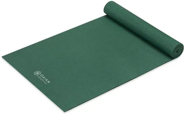 Alt view image 7 of 7 - Essentials 1/4" Thin (6mm) Yoga & Pilates, Fitness & Exercise Mat with Easy-Cinch Carrier Strap Cusion Support For Fitness and Gym Workouts