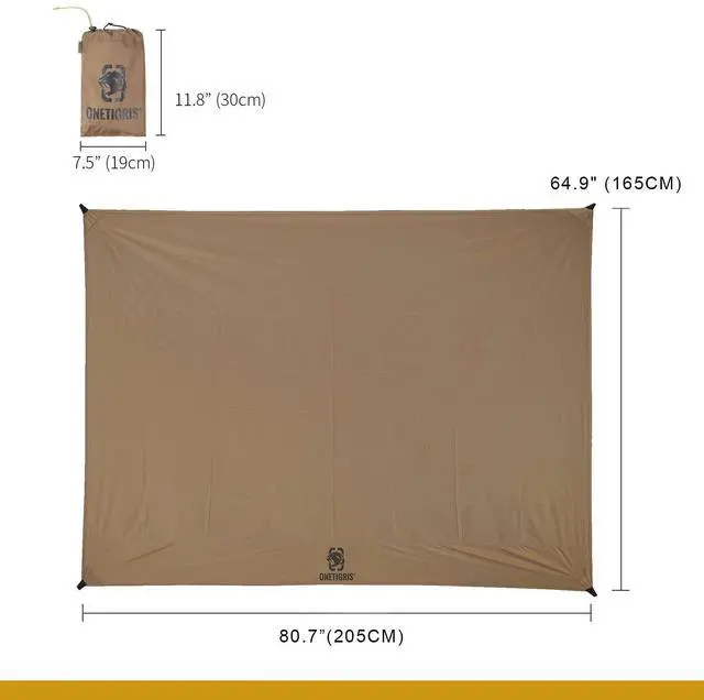 Alt view image 3 of 7 - Waterproof Tent Footprint, 81" x 65"